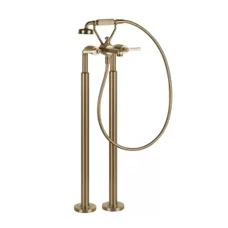 Gessi Venti20 Смеситель для ванны, напольный, с ручным душем и шлангом 150см., цвет: Warm Bronze Br. PVD