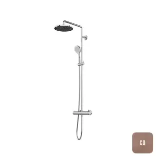 Almar Velvet Rain Душевая система с термостатическим смесителем, настенная, цвет: Copper Brushed PVD