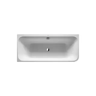 DURAVIT Happy D2 Ванна 180х80x60см, угол слева  вариант с двумя наклонами для спины, с интегр акрилов панелью и ножками, цвет белыйнаклонами для спины, цвет: белый