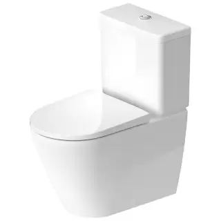 Duravit D-Neo Унитаз-моноблок 37x65см., безободковый, слив универсальный, цвет: белый