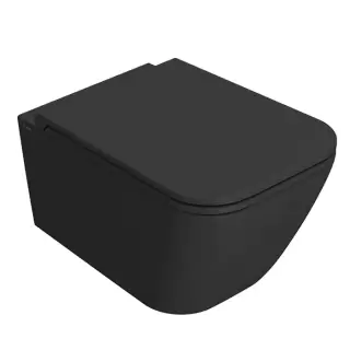 Globo Stone Унитаз подвесной 52х36см., безободковый, с системой скрытого крепежа, цвет: Smoke