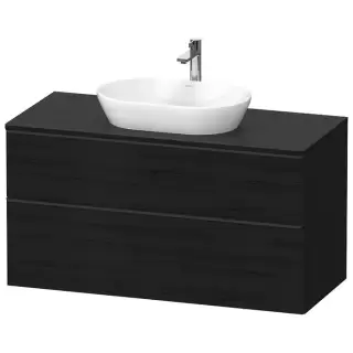 Duravit D-Neo Тумбочка подвесная 64.4x120x55 см, раковина, 2 ящика, цвет: Black Oak