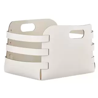 ADJ Корзина Riga, 27x36xH25 см., цвет: белый/панна котта