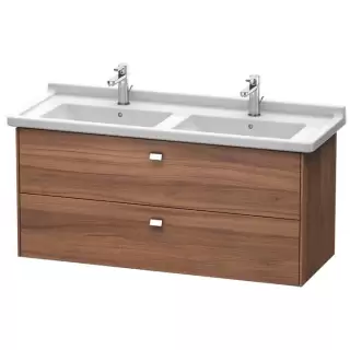 Duravit  Brioso Тумба подвесная, 122x46.9х56.3см, с раковиной, с 2 выдвижными ящиками, цвет: орех натуральный