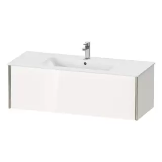 Duravit XViu Тумба подвесная 121x48x40см, с раковиной, 1 ящик, цвет: белый глянцевый/champagne matt