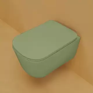 Kerasan Tribeca Унитаз подвесной 54х35см, безободковый, с системой экономии воды 3л, c креплением WB9N, цвет: Verde muschio