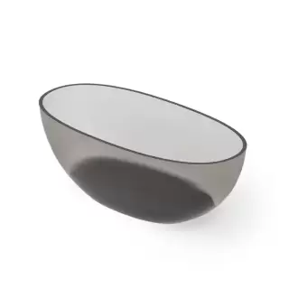 Dea Design Nature Ванна 155х75х55см., отдельностоящая, Glasstech, прозрачная смола, цвет: Smoky Black R4