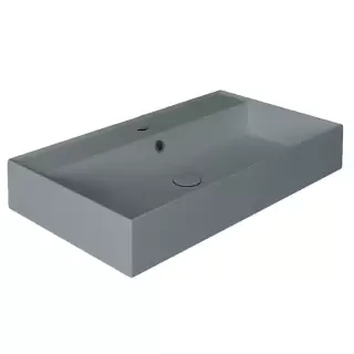 Simas Agile Раковина подвесная/накладная  81х46см., с 1 отв., с переливом, цвет: Cemento matt