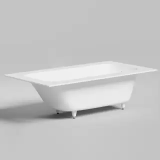 Salini Orlanda Plus Встраиваемая ванна 190х100х60cм, "Up&Down", сифон, щелевой слив-перелив, S-Sense, цвет: белый глянцевый