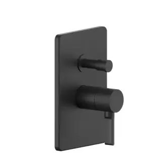 Gessi Inciso Shower Встраиваемый однорычажный смеситель, картридж &Oslash;35 мм, на две позиции с автоматическим переключателем, внешняя часть, цвет: black XL