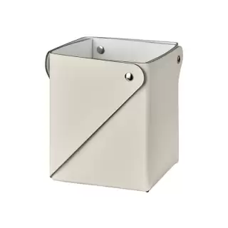 Colombo Adj Коробочка MIU, 7x7xH8 см , цвет: панна котта/белый