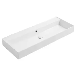 Simas Agile Раковина подвесная 121х46см., без перелива, без отв., цвет: белый матовый