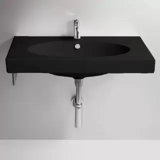 Simas Lft Spazio Раковина 80х49.5 см, 1 отв., цвет: черный