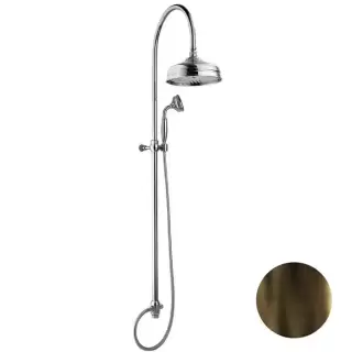 Nicolazzi Doccia Душевая стойка с верхним душем &Oslash; 30см, с переключателем и ручным душем, цвет: тёмная бронза