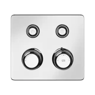 Gessi Hi-Fi Eclectic Смеситель для душа настенный встраиваемый, термостатический, с 2 запорными кнопками, цвет: хром