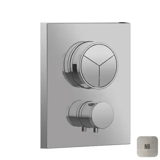 Almar Core Смеситель для душа, встраиваемый, термостатический, с кнопочным управлением для 3-х потребителей, цвет: никель брашированный