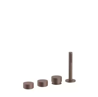 Fantini AF/21 Набортный смеситель для ванны, без излива, 4 отв., цвет: Matt Copper PVD