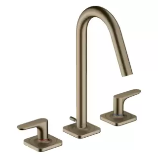 Axor Citterio M Смеситель для раковины, на 3 отв., с донным клапаном, цвет: шлифованный никель