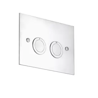 THG Клавиша смыва для унитаза двойная, для инсталляций TECE, цвет: хром