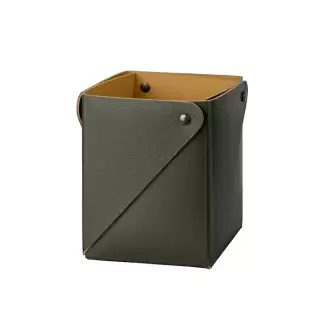 Colombo Adj Коробочка MIU, 7x7xH8 см , цвет: оливковый/горчичный