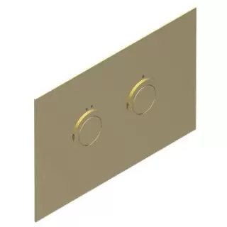 THG Клавиша смыва для унитаза двойная, для инсталляций TECE, цвет: Matt gold color PVD