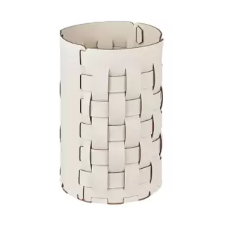 Colombo Adj Корзина для мусора Bottega D22xH35см., напольная, цвет: белый/панна котта