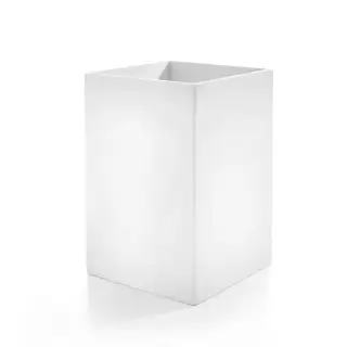 3SC Mood White Ведро, без крышки, 20х30х20 см, композит Solid Surface, цвет: белый матовый