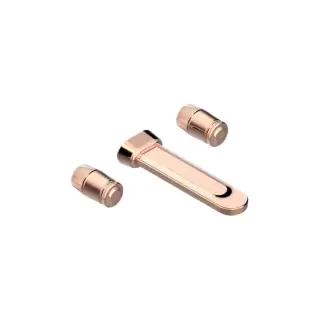 THG CORVAIR Смеситель для раковины настенный, c 2 вентилями, внешняя часть, цвет: Blush PVD