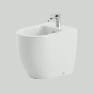 Artceram Monet Биде напольное 36х54х48см., 1 отв., приставное, saniglaze, цвет: белый глянцевый