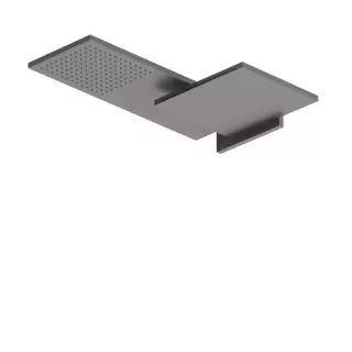 Fantini Venezia Двойной верхний душ, латунь, настенный, цвет: Matt Gun Metal PVD