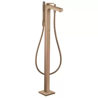 Axor Citterio Смеситель для ванны, напольный, с ручным душем, текстура, цвет: шлифованное красное золото