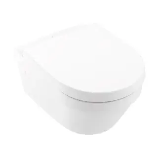Villeroy&Boch Architectura Унитаз подвесной 37x53см, безободковый, сиденье микролифт, CeramicPlus, цвет: альпийский белый