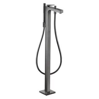 Axor Citterio Смеситель для ванны, напольный, с ручным душем, текстура, цвет: полированный черный хром