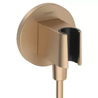 Hansgrohe FixFit S Шланговое подключение с держателем ручного душа, цвет: шлифованная бронза