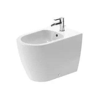 Duravit Me by Starck Биде напольное приставное 37х60см., с 1 отв., с креплением,  с WonderGliss, цвет: белый