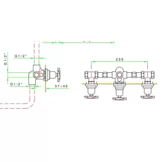 Nicolazzi Forest Внутрення часть для встроенного смесителя 1433