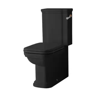 Kerasan Waldorf Унитаз-моноблок, белый, с ручкой смыва справа, цвет: черный/золото