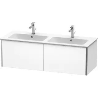 Duravit XSquare Тумба подвесная, 128х47.8х40см, с раковиной, с 2 выдв ящик, цвет: белый матовый