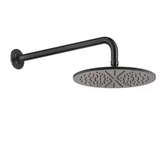 GESSI Inciso Душевая головка настенная, шарнирная на 1/2&rdquo;, &Oslash;300мм, цвет: brushed black metal pvd