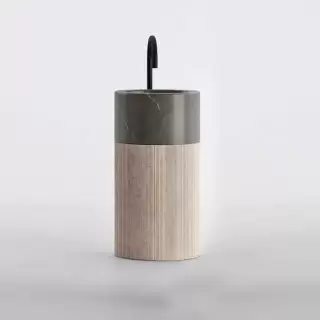 NOORTH milldue edition ROMA III Раковина 45х88 см, без отв., напольная, без перелива, с донным клапаном, цоколь фрезерованный Moka Cream, цвет: Moka Cream/Grafite