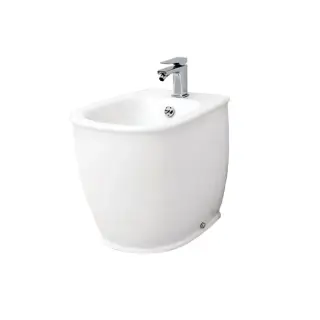 Artceram Azuley Биде напольное приставное 36х52см., 1 отв., c креплением, цвет: белый
