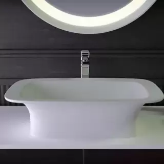 KNIEF Glam Раковина 60х45х116 см, без отв., цвет: белый матовый