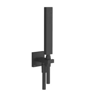Gessi Rettangolo Душевой комплект: вывод на 1/2&rdquo;, держатель, шланг 1,5м и душевая лейка, цвет: Black XL