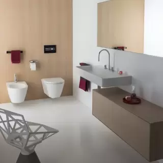 Laufen Kartell Биде подвесное 54.5х37х29см с 1 отв. под смеситель, без боковых отв, цвет: белый матовый