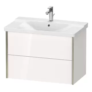 Duravit XViu Тумба подвесная 81x46.9x56.5м, с раковиной, 2 ящика, цвет: белый глянцевый/champagne matt