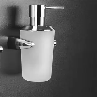 Colombo Road Дозатор для жидкого мыла, подвесной, цвет: хром/матовое стекло