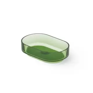 Dea Design Washbasins Раковина 56х36х15см., накладная, без отв., Glasstech, прозрачная смола, цвет: Emerald R3