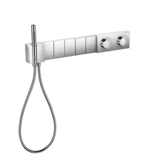 Axor Edge Смеситель для душа 680/100, встраиваемый, термостат, на 5 источников, с ручным душем, алмазная огранка, внешняя часть, цвет: хром
