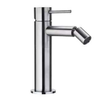Bossini Inox Однорычажный Смеситель для биде на 1 отв., из нержавеющей стали без донного клапана, цвет: Сатинированная сталь