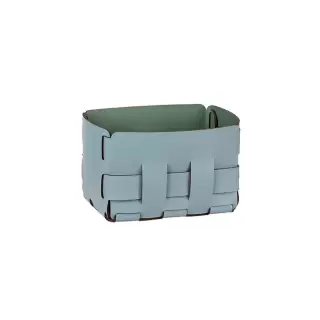 Colombo Adj Корзинка Mini Bottega, 12x19H13 см, цвет: небесный/эвкалипт